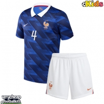 France Dayot Upamecano #4 Replica Home Minikit World Cup 2026 Short Sleeve (+ pants)